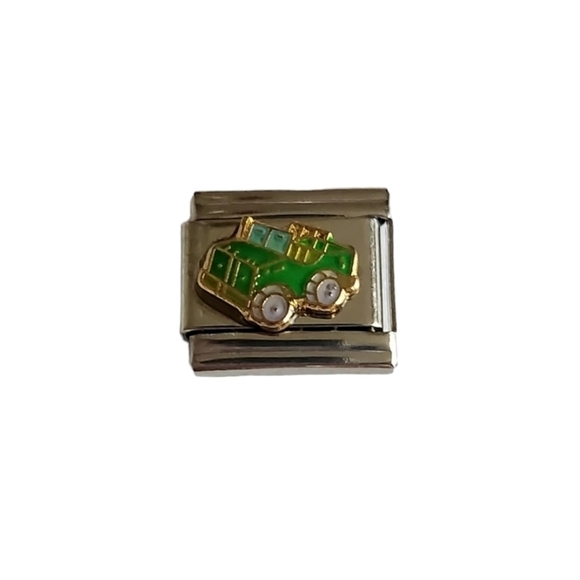 Italian Charmlink Jeep for Charm‎ Bracelet 9mm - Picture 1 of 3